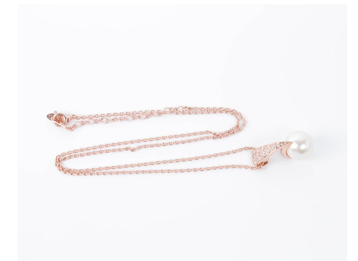 Creative Bridal Pearl Necklace Earrings Jewelry Set