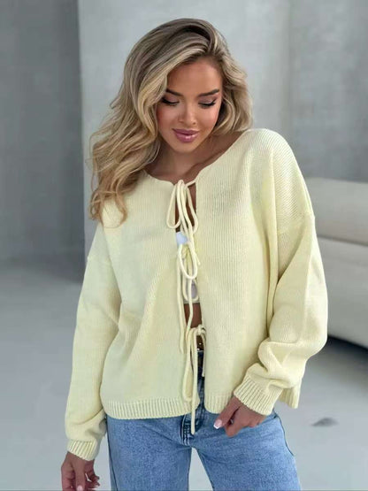 Loose Round-neck Long-sleeved Women's Sweater