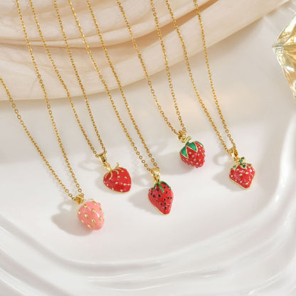 Women's Fashion Trendy Strawberry Cute Necklace