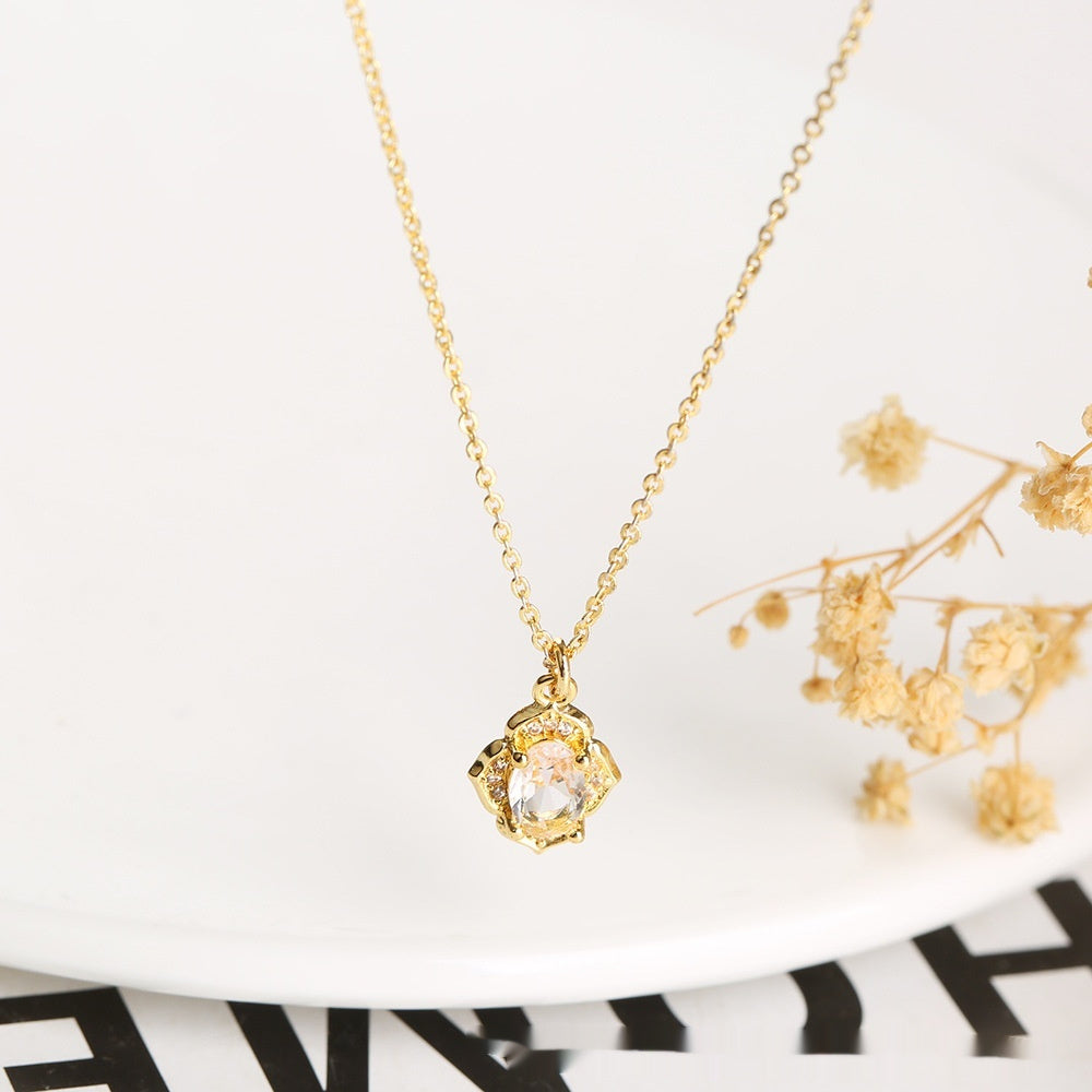 Micro-inlaid Crystal Zircon Inlaid Three-piece Set