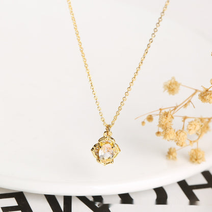 Micro-inlaid Crystal Zircon Inlaid Three-piece Set