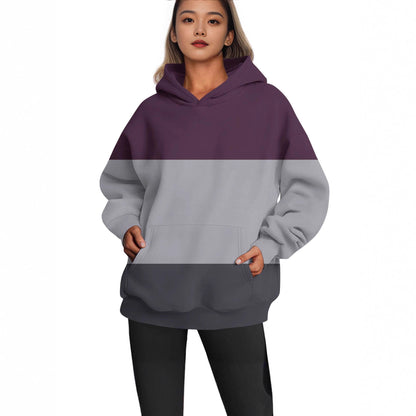 European And American Ladies Casual Style Printed Hooded Top