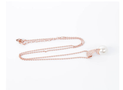 Creative Bridal Pearl Necklace Earrings Jewelry Set