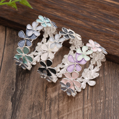 Flower Elastic Bracelet Women's High-grade Alloy Hand Bracelet