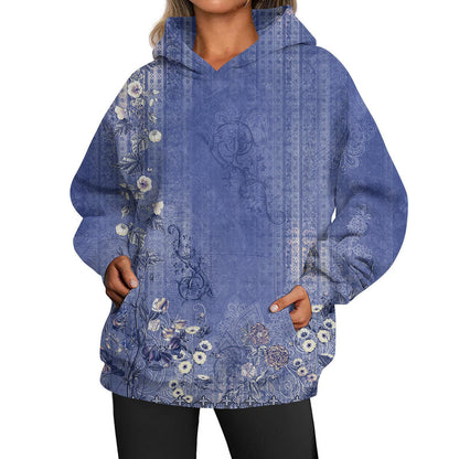 European And American Ladies Casual Style Printed Hooded Top