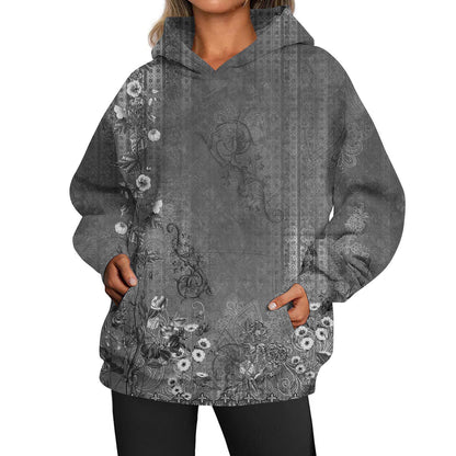 European And American Ladies Casual Style Printed Hooded Top