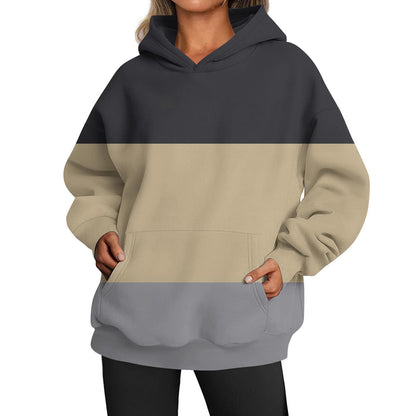 European And American Ladies Casual Style Printed Hooded Top