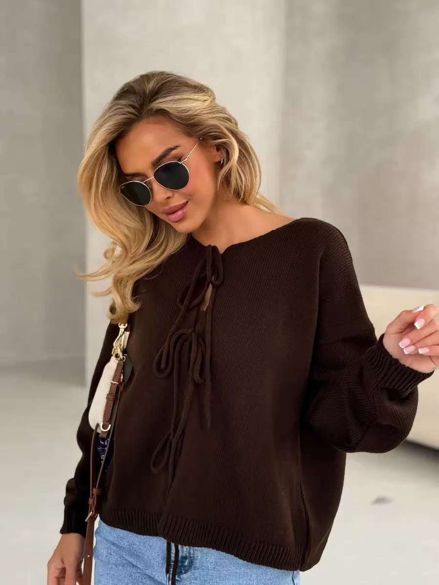 Loose Round-neck Long-sleeved Women's Sweater